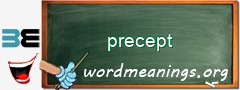 WordMeaning blackboard for precept